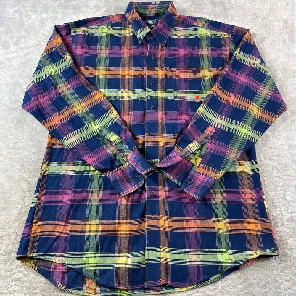 Vintage Wrangler TwentyX Shirt Mens 16.5 33/34 Large Plaid Western USA Cowboy